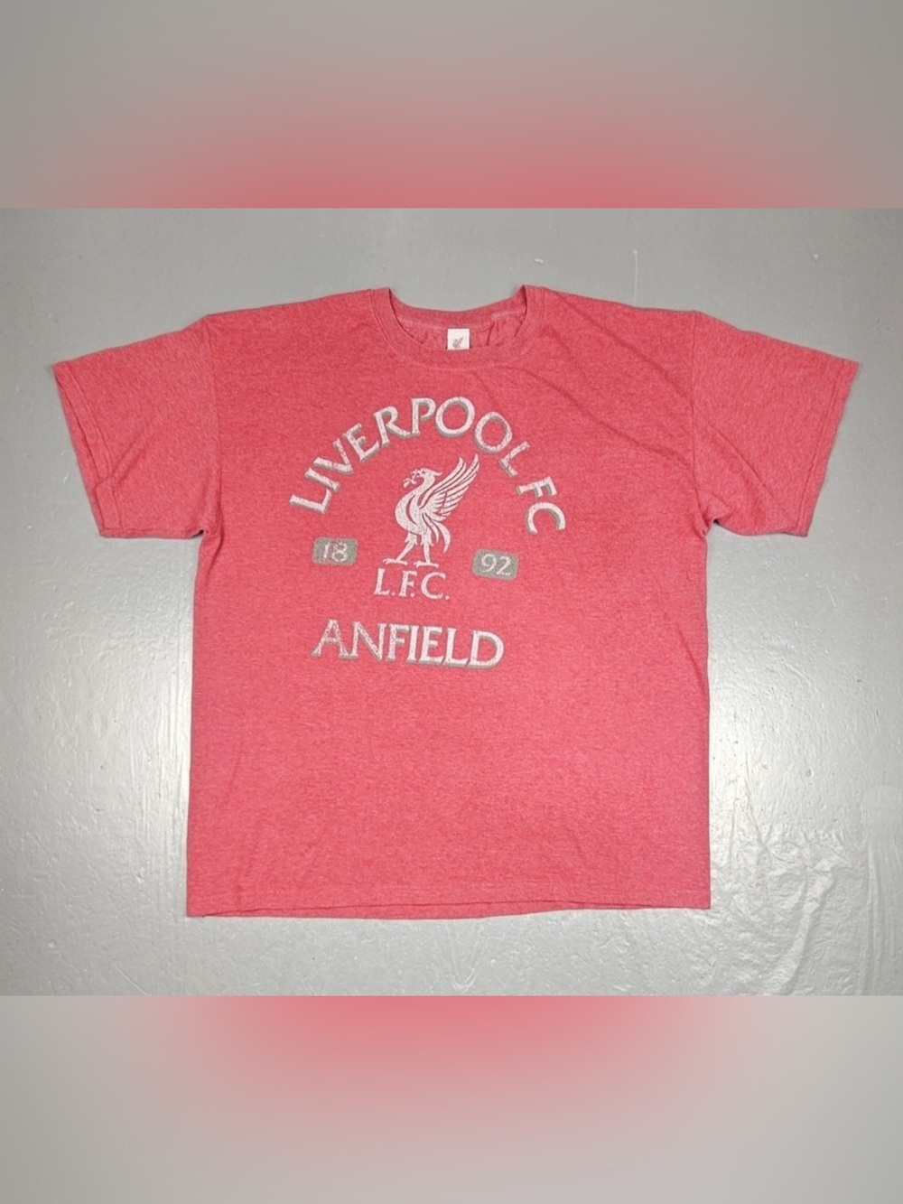 Vintage Liverpool Red Anfield Graphic Short Sleeve Tee